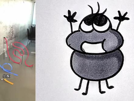 滑滑梯的小蜘蛛。 #简笔画