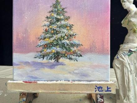 零基础入门圣诞树 | 丙烯画 | | 绘画教程 「叮!您的圣诞树已加载99%…✨#艺术在抖音 #这是我的年度艺术封面 #2025艺术年鉴 #抖音青年艺术家计划 #圣诞的100种打开方式