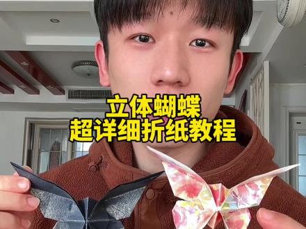 立体蝴蝶超详细折纸教程 #手工教程 #亲子手工