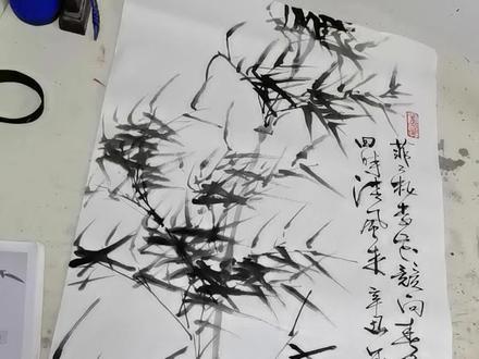 一起来欣赏一下当代板桥竹竿画的有多么霸气吧!#艺术#绘画@DOU+小助手