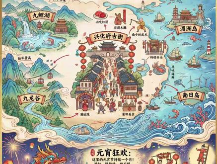听劝!春节来这里!10张手绘地图带你玩转“妈祖故里,灵秀莆田”#莆田#全到莆田过大年#莆田元宵#春节#莆田文旅(海报设计 : 周末出逃画报)