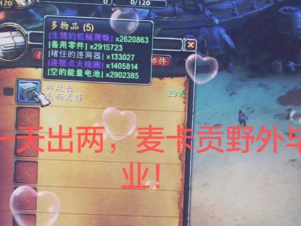 运气爆棚,稀有连出,麦卡贡野外毕业