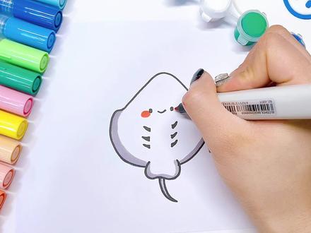 「动物简笔画」 萌翻了!教你画超可爱的卡通魔鬼鱼 #简笔画 #简笔画教程 #儿童简笔画