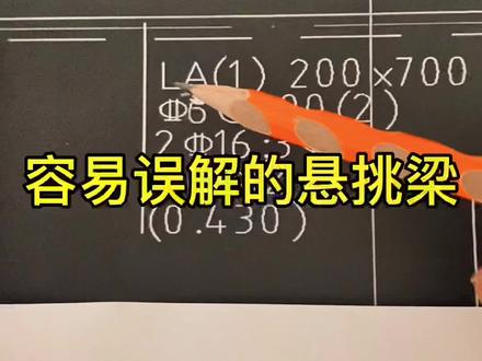 学习一下悬挑梁的表示方法#工程人 #建筑工地 #建筑图纸识图 #工地