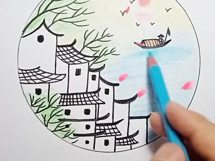 诗歌配画《忆江南》唐 白居易#创作灵感 #简笔画 #画画 #亲子简笔画 #唐诗