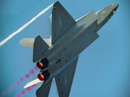 歼35飞行时尾喷口为啥会出现一串“甜甜圈”? #科普