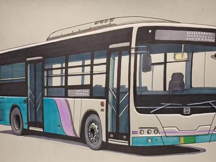 今天画一台青岛温馨巴士公交车 #画画 #巴士迷 #公交车