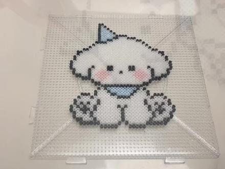 第一次拼豆成功✌️ 手作日常|拼豆治愈局✨ 一颗一颗拼出喜欢的样子,成就感爆棚,治愈所有疲惫。#卡通拼豆 #线条小狗拼豆 #萌萌拼豆 #拼豆kitty