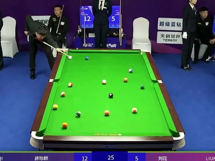 薛珍麒13-5大比分胜出,晋级正赛#乔氏大师赛500万 #乔氏大师赛总决赛 #薛珍麒