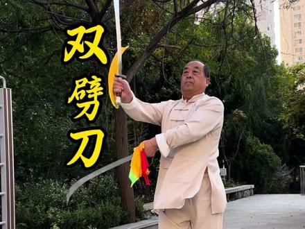 双刀之双劈刀 山东名拳师-70岁青岛吴宗林老师示范传统双刀之-双劈刀#武术 #双刀#双刀基本功#青岛吴宗林