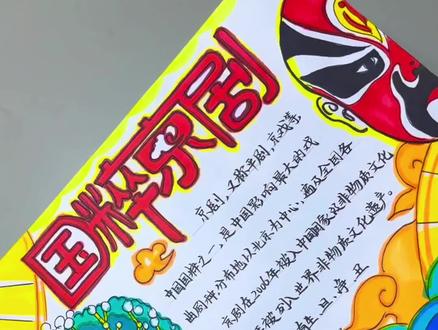 #京剧手抄报 弘扬中国国粹#国粹京剧 #手抄报模板