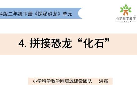 二下《探秘恐龙》单元1.4拼接恐龙“化石” #重难点讲解#小学科学二下#探秘恐龙#拼接恐龙“化石” @DOU+上热门