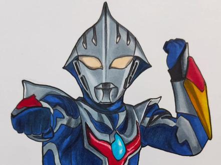 奈克瑟斯蓝色形态,如疾风般冲撞的流星#奈克瑟斯奥特曼 #奥特曼 #充能计划 #你要永远相信光 #重拾手绘