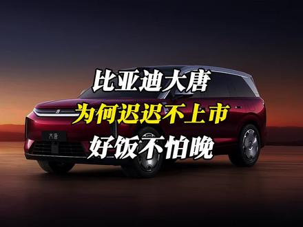 大唐为何迟迟不上市?比亚迪比你着急,好饭不怕晚 #比亚迪大唐
