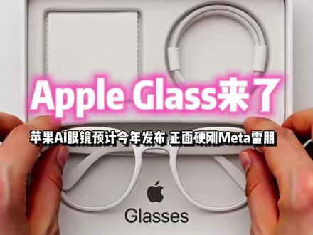 苹果眼镜最快9月首发!Apple Glass正面硬刚Meta雷朋Smart Glasses #玩儿个很新的东西 #科技猎手 #appleglasses #人工智能 #科技