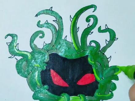 今天来画缠绕水草🌿#植物大战僵尸 #画渣日常 #缠绕水草 #儿童简笔画 #手绘