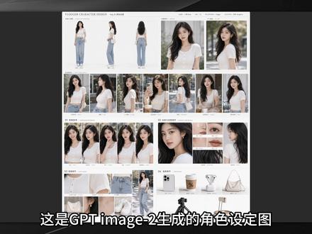 image2制作角色设定图,提示词分享 #AI #image2 #gpt #codex