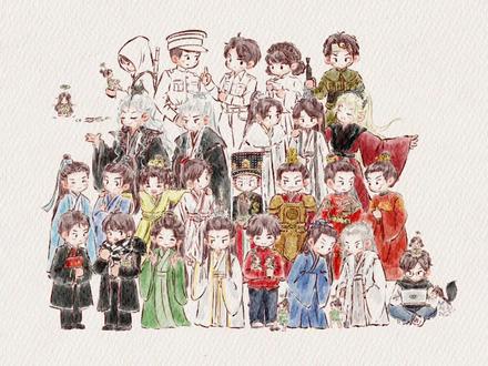 淇圈全家福 终于画完啦。
#绘画 #画渣日常练习 #成毅 #Q版