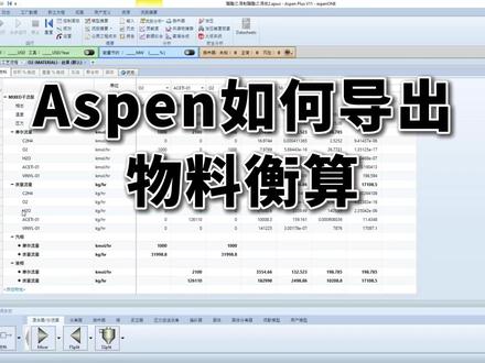 Aspen导出物料衡算,这几步就够了! #化工 #aspen
