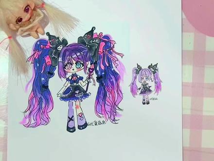 安琪拉库洛米之心的两种画法#安琪拉 #库洛米之心 #王者荣耀 #简笔画 #同人