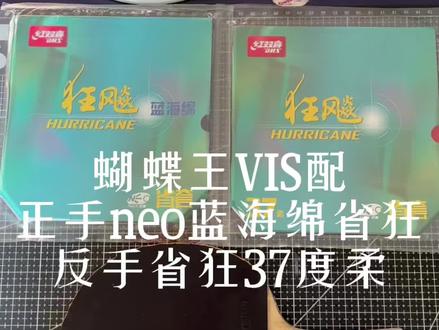 #乒乓球拍搭配 蝴蝶王VIS+正手neo蓝海绵省狂+反手省狂37度柔#乒乓球拍粘拍教学 #乒乓球拍粘胶皮 #乒乓球拍 #乒乓 #乒乓球
