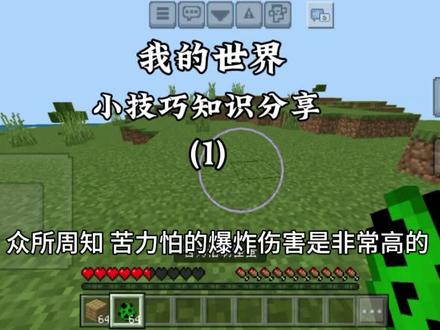 我的世界:生存小技巧知识分享第1集
