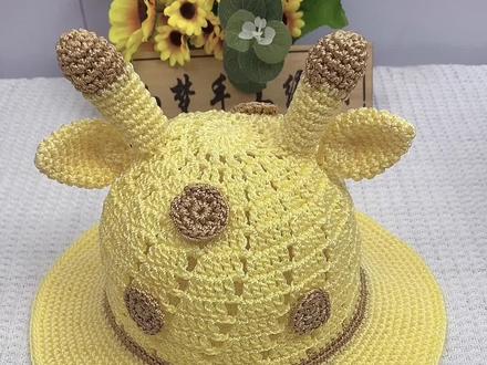 小鹿帽子教程男宝帽边。冰丝合股线#爱生活爱编织 #好物推荐🔥 #零基础学钩针 #遮阳帽子手工制作 #钩针帽子