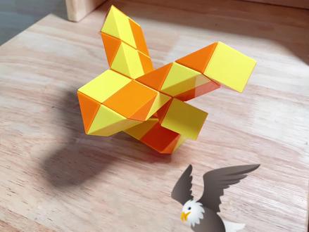 百变魔尺,36段魔尺搭一个老鹰#百变魔尺 #益智玩具 #魔尺 #动手动脑 #36段魔尺