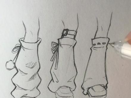 #一起学画画 #绘画教程 0基础绘画教程,简单的堆堆袜