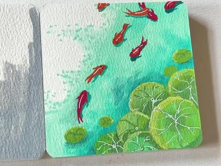 一分钟画鱼戏莲叶间🐟
#画画 #画画的baby #零基础学画画 #荷叶鲤鱼 #绘画教程