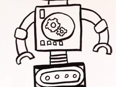 机器人怎么画?#简笔画 #儿童简笔画 #简笔画教程 #一起学画画 #画画 @抖音小助手 @抖音创作者学习中心