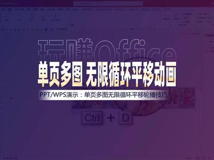 PPT单页多图无限循环平移动画 #PPT #动画 #无限循环 #图片处理技巧 #演示 #WPS #工作效率