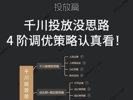 不懂千川计划优化思路的,一定要认真看,4步调优让你明白策略 #干货分享 #千川投放技巧 #直播运营 #那村儿风起
