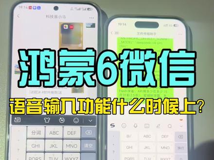 华为鸿蒙手机版微信什么可以上语音输入功能?#华为手机 #微信 #鸿蒙6 #鸿蒙越用越香 #华为