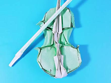 折纸小提琴琴弓拉手 #折纸 #手工 #十万个怎么做