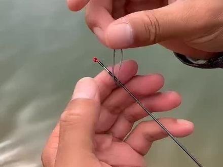 巨物竿梢的绑法。#钓鱼技巧 #寒假充电计划
