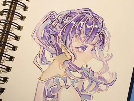 头发上色教程🩷 #头发画法 #头发上色 #上色过程 #手绘