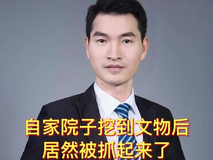 自家院子挖到文物后居然被抓了起来#挖到文物 #知识大拜年 #抖来学法 #刑事律师