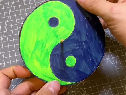 自制太极陀螺,简单好玩#手工diy #亲子手工 #创意手工