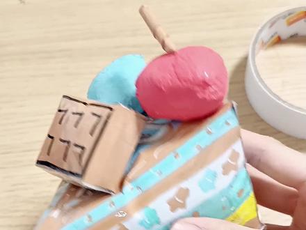 自制薄巧樱桃蛋糕捏捏教程😋 名字好长哈哈#纸捏捏#自制#捏捏#教程#薄巧樱桃蛋糕捏捏