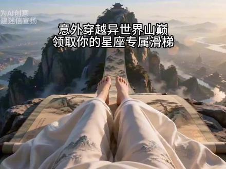 意外穿越异世界山巅 领取你的星座专属滑梯 #十二星座 #ai创作浪潮计划 #异世界 #滑梯#剪映 ai创意 无任何封建迷信宣传