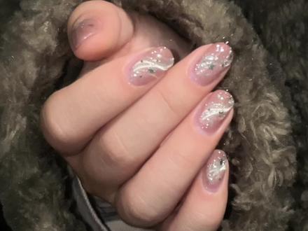 💅梦幻星河飘带猫眼美甲~#秀出我的超绝美甲 #美甲教程 #显白美甲 #刚做的指甲盖子 #美甲分享