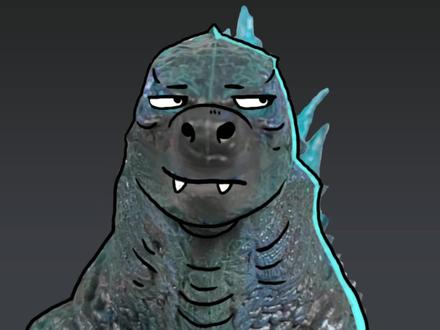 哥斯拉应该凶一点更好。#简笔画教程 #简笔画 #哥斯拉简笔画