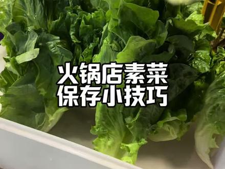 火锅店素菜保存小技巧#火锅 #地摊火锅