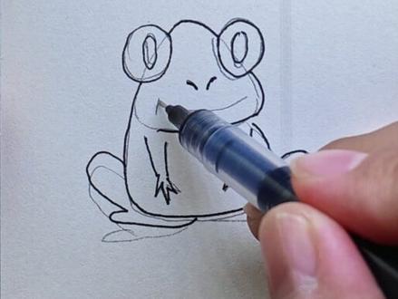 #沉浸式画画过程 #简笔画
今日分享一只青蛙
保姆级步骤一学就会