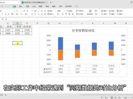 🚀WPS Excel图表制作:同期数据纵向对比图大揭秘🌟 #excel技巧 #办公软件技巧