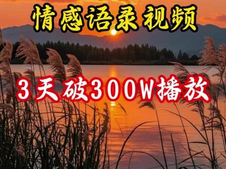 教你做3天破300w播放的情感语录视频#剪辑#剪辑教程 #视频制作技巧 #短视频运营 #自媒体干货