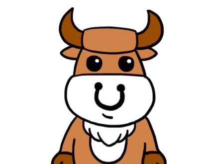 小公牛画法#简笔画 #简笔画教程 #创意简笔画 #可爱简笔画 #启蒙早教 #幼儿教育 @DOU+小助手