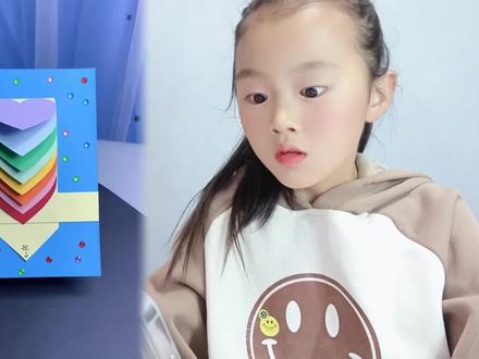 母亲节快到了,提前做个漂亮的彩虹瀑布贺卡,妈妈收到一定很惊喜#母亲节礼物 #手工贺卡 #儿童创意手工 #手工diy #幼儿手工