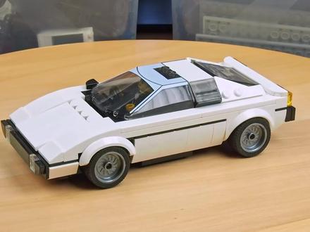 乐高积木MOC,搭建莲花Esprit跑车#乐高moc